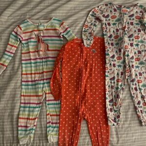 Carter’s Simple Joy zip-up pajamas, size 24mo,
